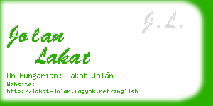 jolan lakat business card